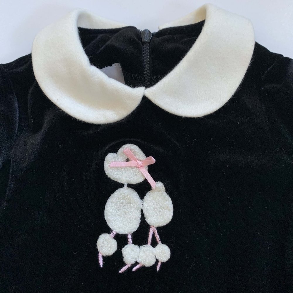 Girls Velvet Dress Black Plum Pudding 24mo Toddler Holiday New w/ Tag